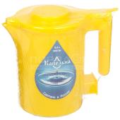 Чайник электрический пластиковый Капелька 003910, 0.5 л, 0.6 кВт, желтый