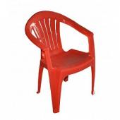 Кресло пластик красное