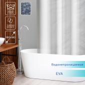 Штора для ванной Доляна «Трио», 180×180 см, EVA