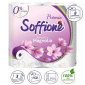 Бумага туалетная Soffione Pr. Romantica Magnolia 3-сл 4шт 1/10