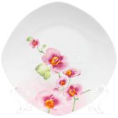 Тарелка десертная, керамика, 20 см, Орхидея, Daniks, 19-068#