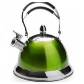 Чайник со свистком 3,0л металл зеленый MONSTER МВ-23204-2/88733