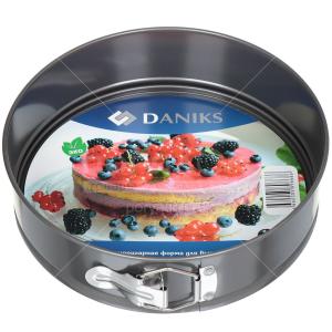 Форма для выпечки Daniks с антипригарным покрытием  К-803 круглая, 24х24 см/256194