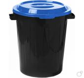 Бак мусорный с крышкой пластиковый, 90 литров, диаметр 55 см, высота 63 см