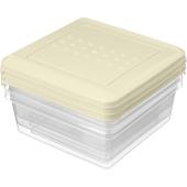Комплект контейнеров для продуктов Asti квадратных 0,5л х 3шт. (светло-бежевый)99-4960