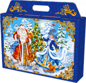 Коробка НГ 2 кг Портфель "Снежный праздник" с анимацией (МГК2230) 1/50