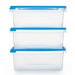 Комплект  контейнеров для замораживания  продуктов прямоугольный (3шт) 1,0 л арт.С57036