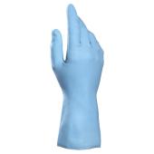 Перчатки латексные МАРА Vital Eco с х/б напылением L синие 1/12/144