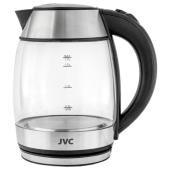 Чайник электрический JVC, JK-KE1707, черный, 1.7 л, 2200 Вт, скрытый нагревательный элемент, стекло