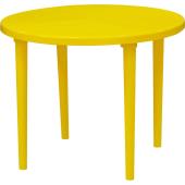Стол круглый желтый D=900 мм, h=710 мм