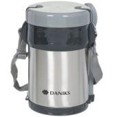 Термос Daniks нерж 2л широкое горло суповой ложка+вилка SL-200MY/316133